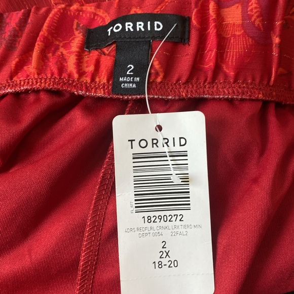 NWT 2X Mini Crinkle Lurex Tiered Skirt - Picture 3 of 12